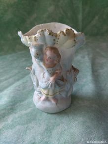 Antiques: Antiguo violetero victoriano, de porcelana fina, nº 79, biscuit. siglo xix